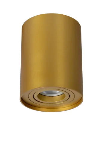 Светильник накладной Tube 22952/01/02 Lucide латунь матовый золото 1 лампа, основание латунь матовое золото в стиле современный круглый фото 2